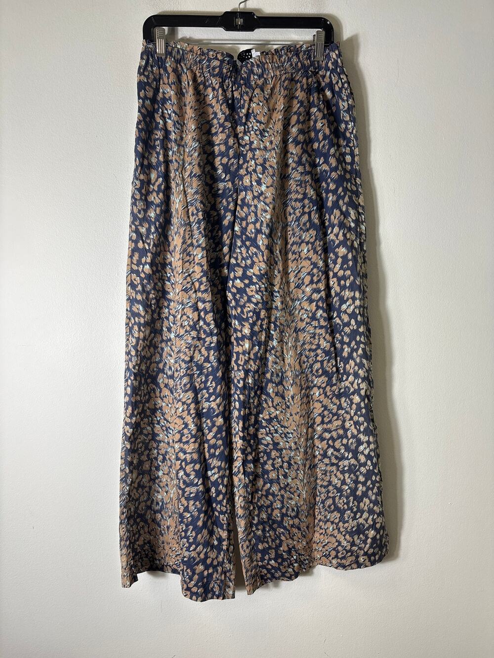 Tanya Taylor Ralia lightweight Wide Leg Stretchy waist beach vacation pants Sz L